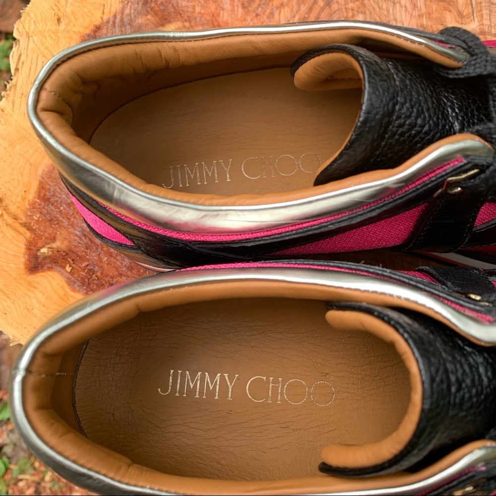 Jimmy Choo London geranium black lace up sneakers 39 - Picture 14 of 16